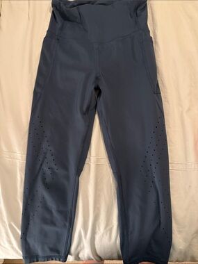 Champion Navy Blue High-Waist Leggings with Side Pockets